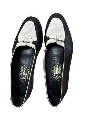 Belgian Shoes Navy Blue Bow Loafers – Women’s Size 6.5
